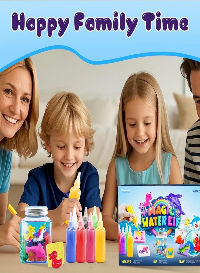 Funewest Magic Water Elf Toy Kit, DIY Aqua Fairy Water Gel Arts and Crafts Set, Create Squishy Water Pets STEM Sensory Craft Gift for Kids Boys Girls - Image 4